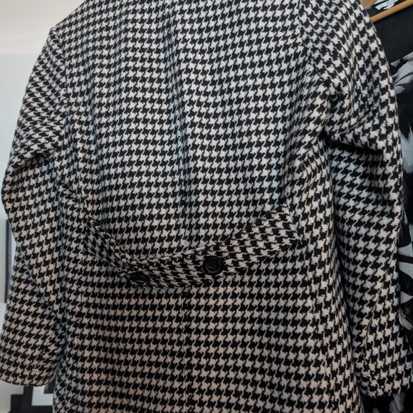 Houndstooth Cleo Petite Wool Coat size 8 - Picture 3 of 5